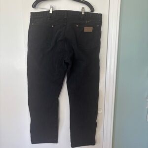 Wrangler Black Jeans with Tan Patch 40x30
